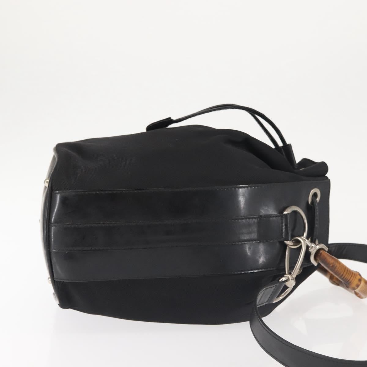 Gucci   Bamboo Bucket Bag Nylon And Leather Black Nylon Bag ( )