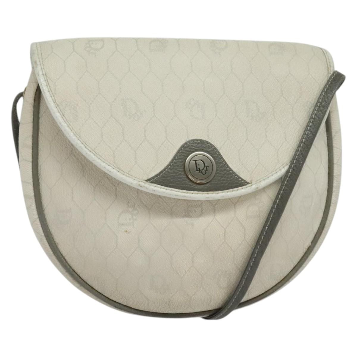 Christian Dior   Honeycomb Shoulder Bag Canvas White Canvas Shoulder Bag Bag ()
