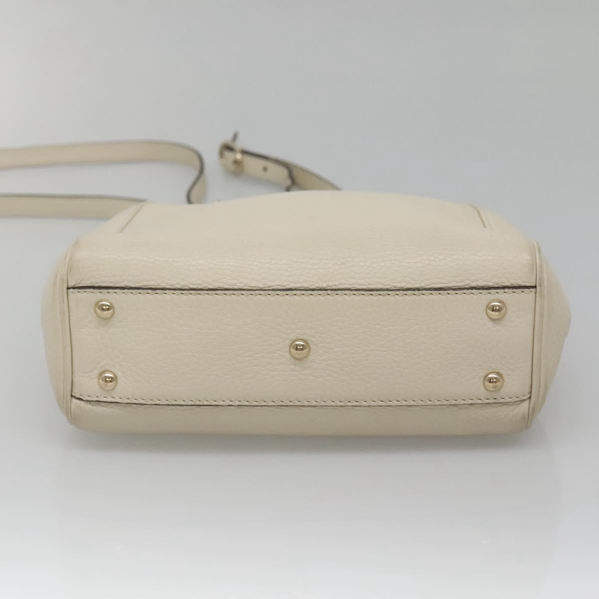 Gucci Bamboo Shopper Bag Leather White Leather Bag ( )