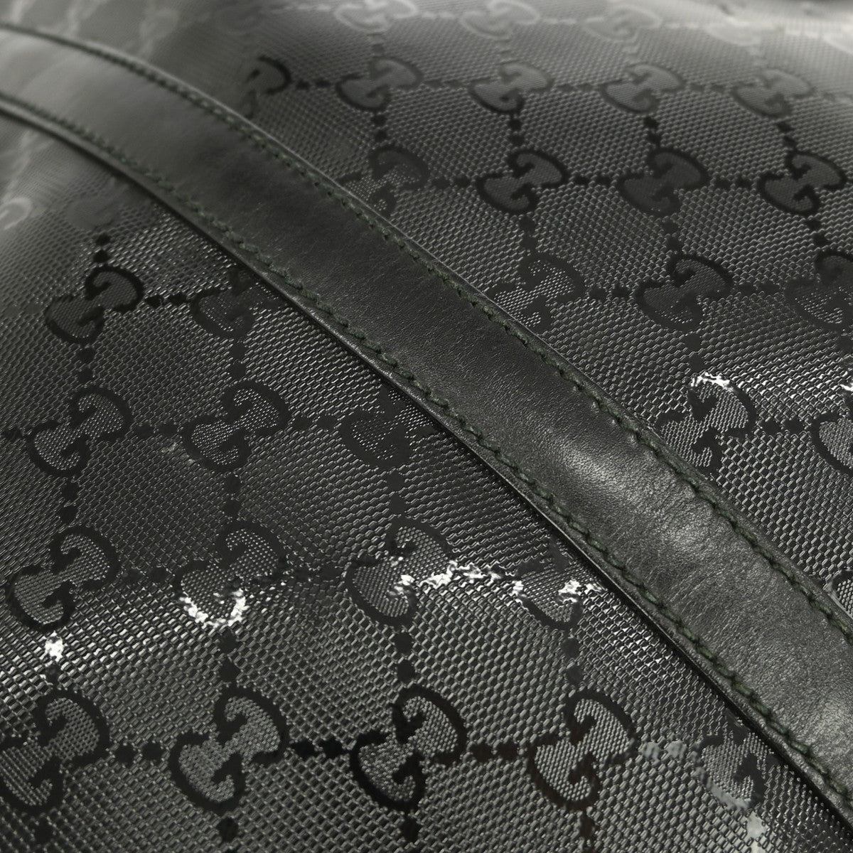 Gucci Convertible Briefcase Gg Imprime Black Canvas Travel Bag Bag ( )
