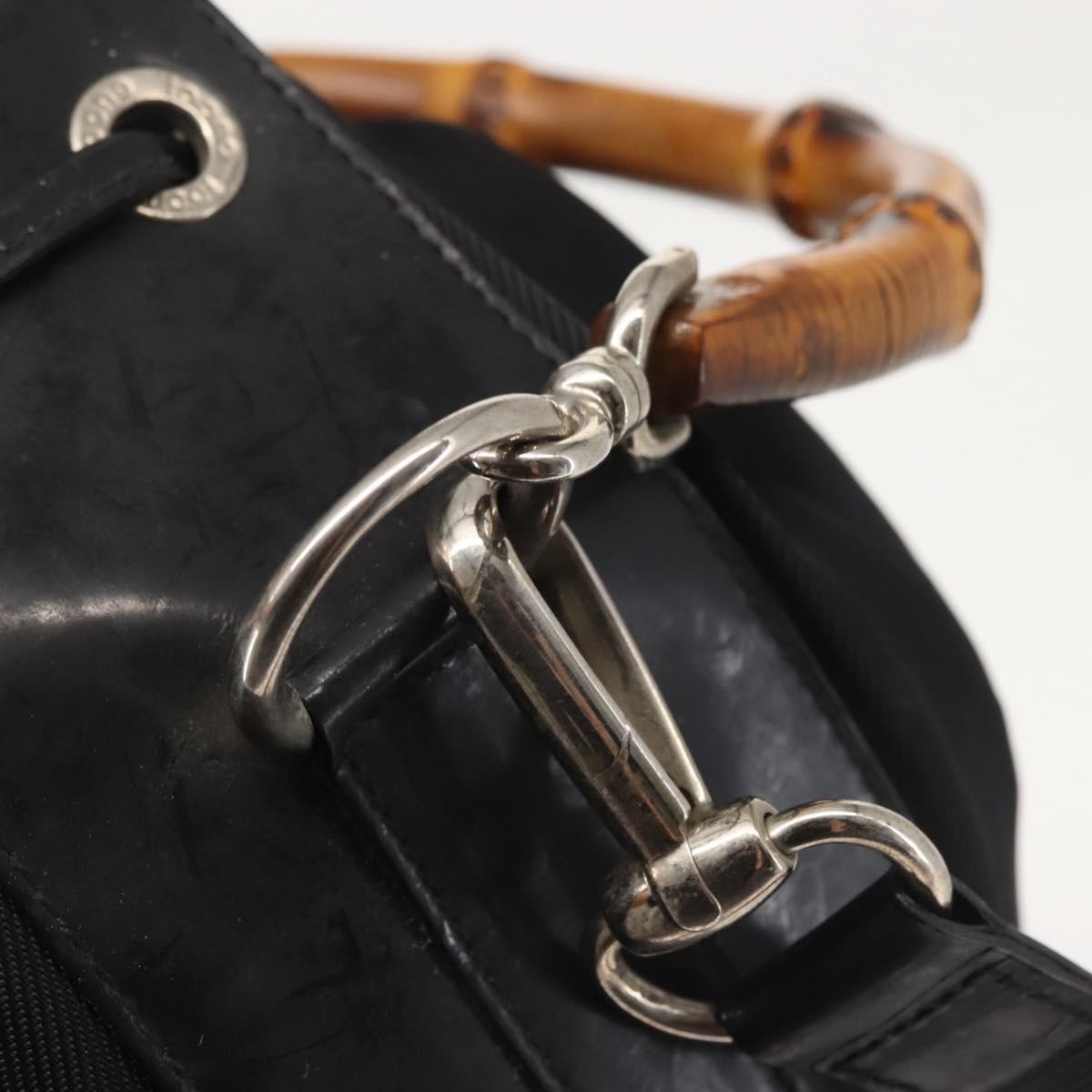 Gucci   Bamboo Bucket Bag Nylon And Leather Black Nylon Bag ( )