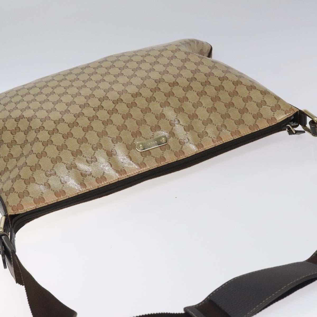 Gucci Flap Messenger Bag (Outlet) Gg Coated Canvas Beige Canvas Shoulder Bag Bag ( )