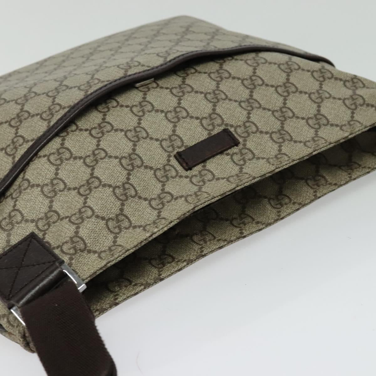 Gucci Zip Top Messenger Bag Gg Coated Canvas Beige Canvas Shoulder Bag Bag ( )