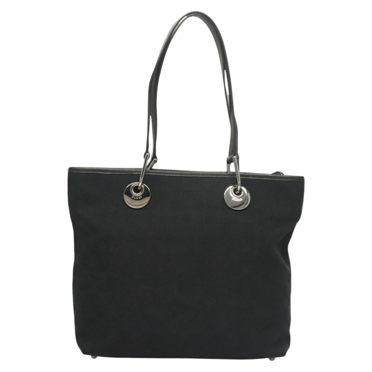 Gucci Eclipse Tote Gg Canvas Black Canvas Tote Bag Bag ( )