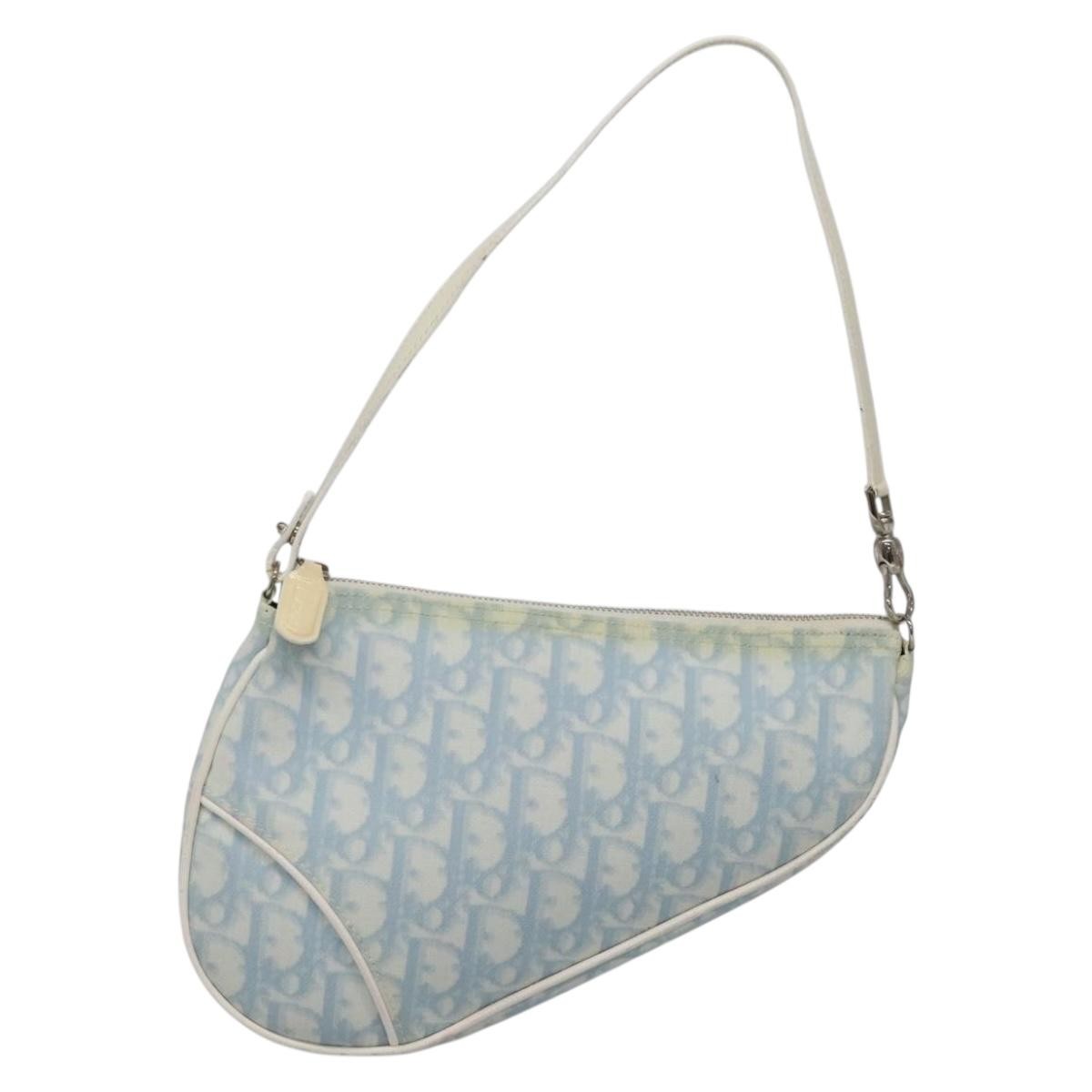 Christian Dior   Saddle Bag Diorissimo Canvas Blue Canvas Bag ()