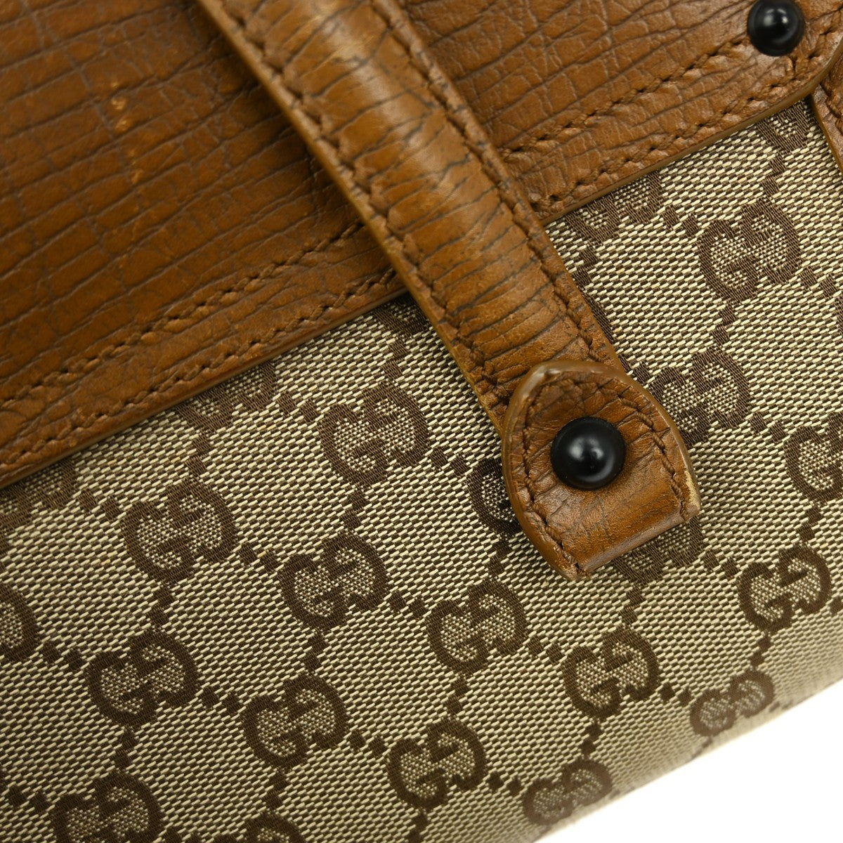 Gucci Bamboo Bullet Bag Gg Canvas Brown Canvas Shoulder Bag Bag ( )