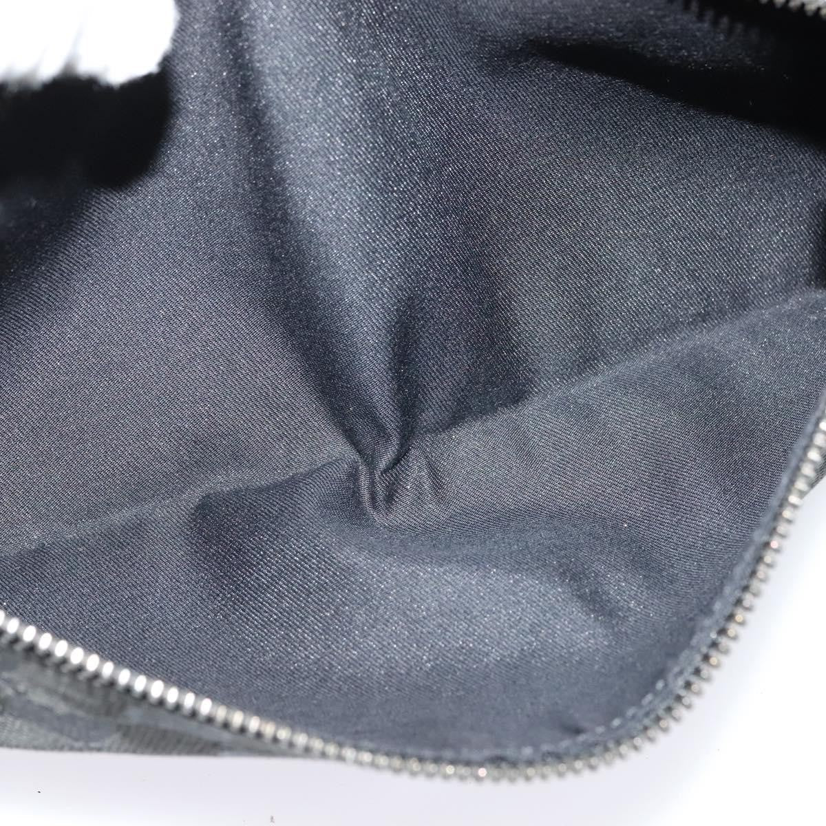 Gucci   Double Belt Bag Gg Canvas With Leather Black Canvas Bag ( )