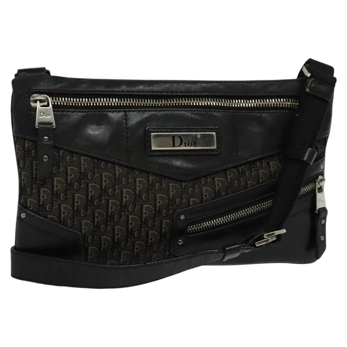 Christian Dior   Trotter Shoulder Bag Canvas Black Canvas Shoulder Bag Bag ()
