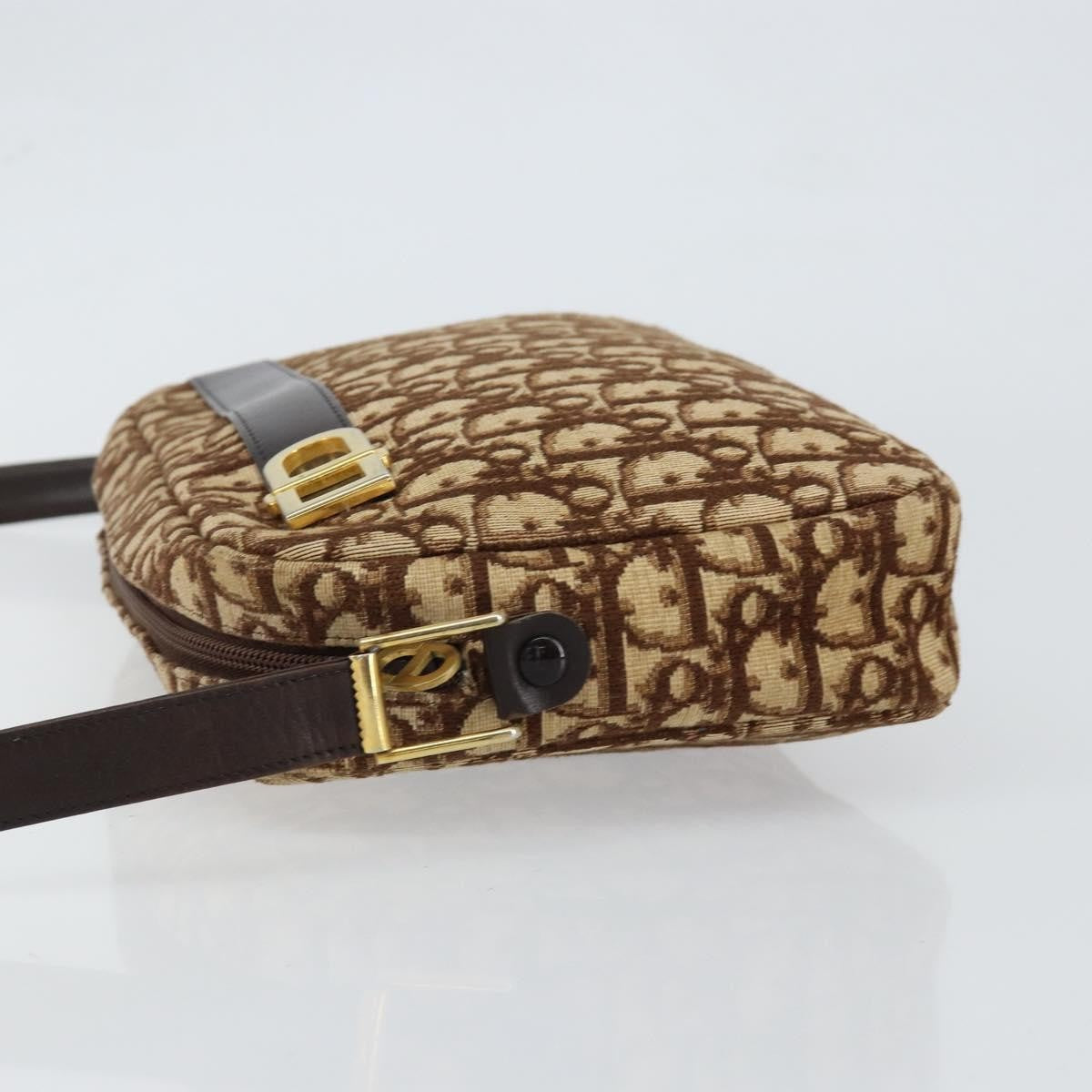 Christian Dior   Trotter Crossbody Bag Diorissimo Coated Canvas Brown Canvas Shoulder Bag Bag ()