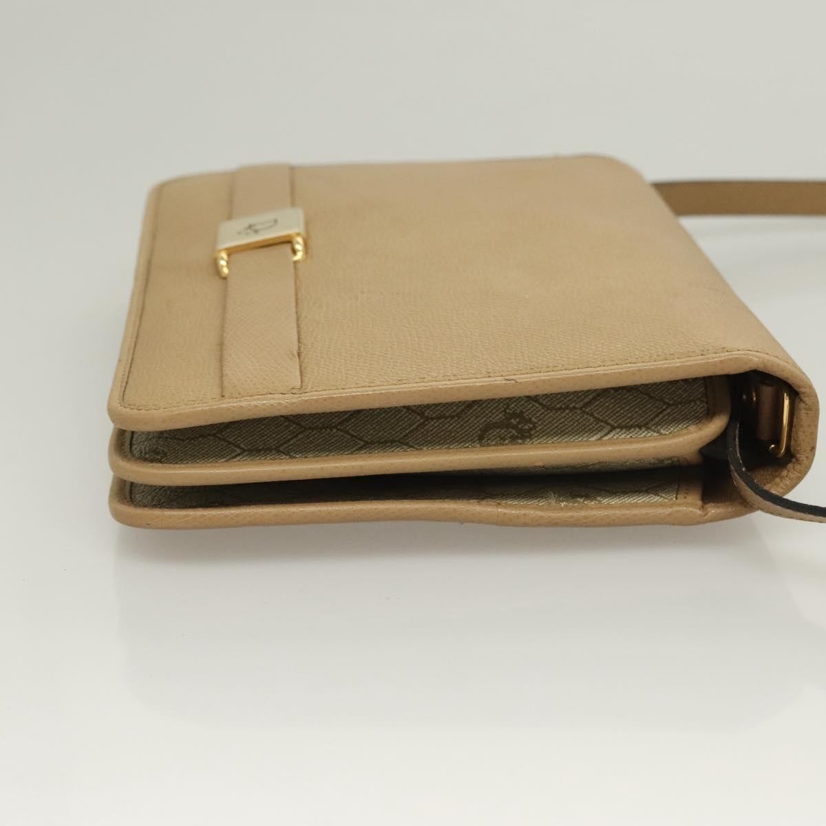 Christian Dior   Honeycomb Shoulder Bag Leather Beige Leather Shoulder Bag Bag ()