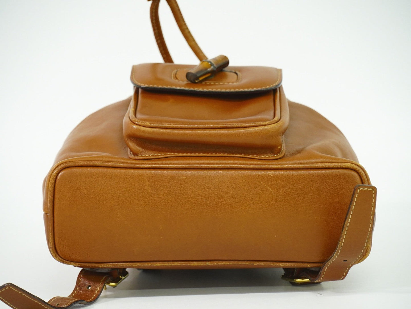 Gucci   Bamboo Backpack Leather Brown Leather Backpack Bag ( )