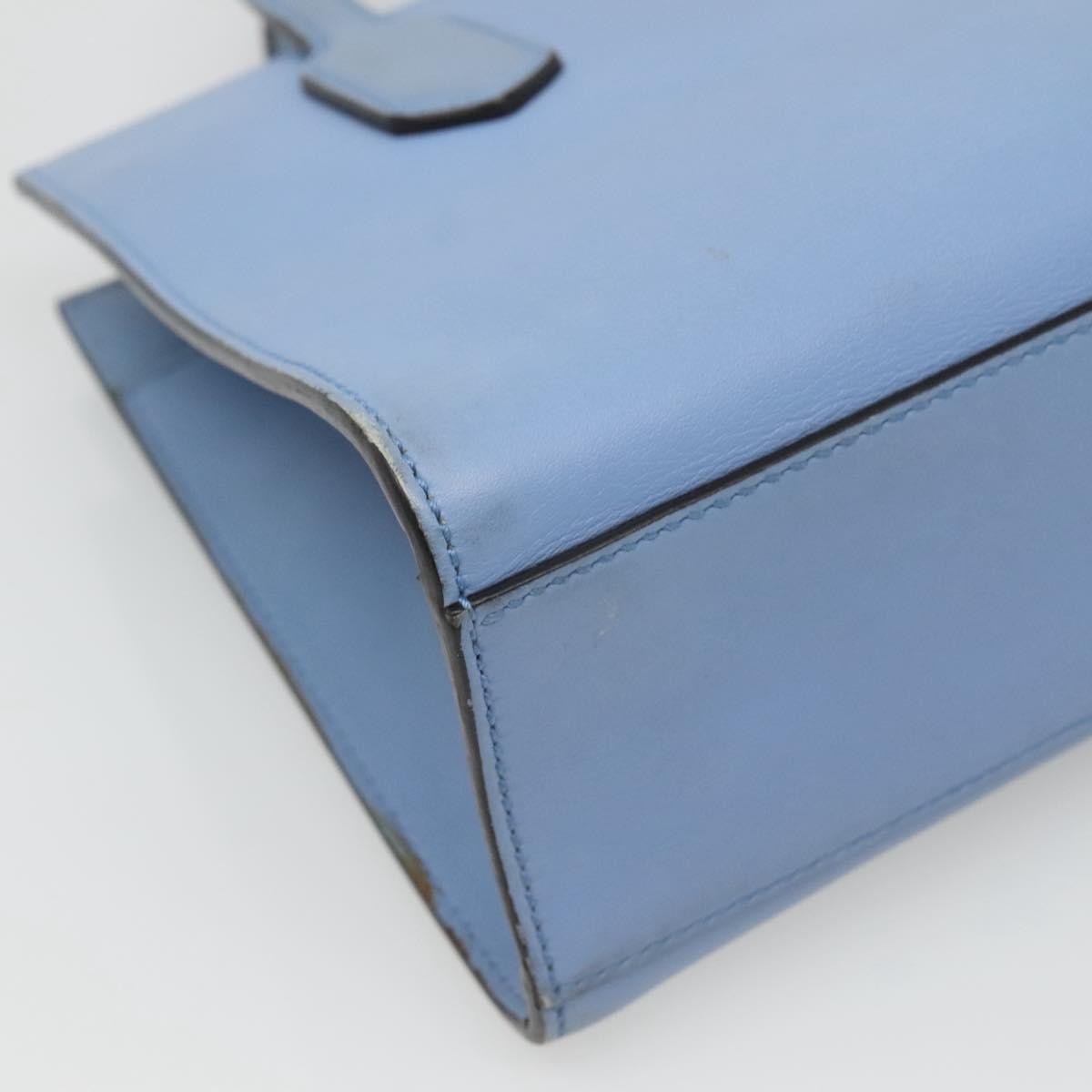 Gucci Gg Ribbon Tote Leather Blue Leather Shoulder Bag Bag ( )
