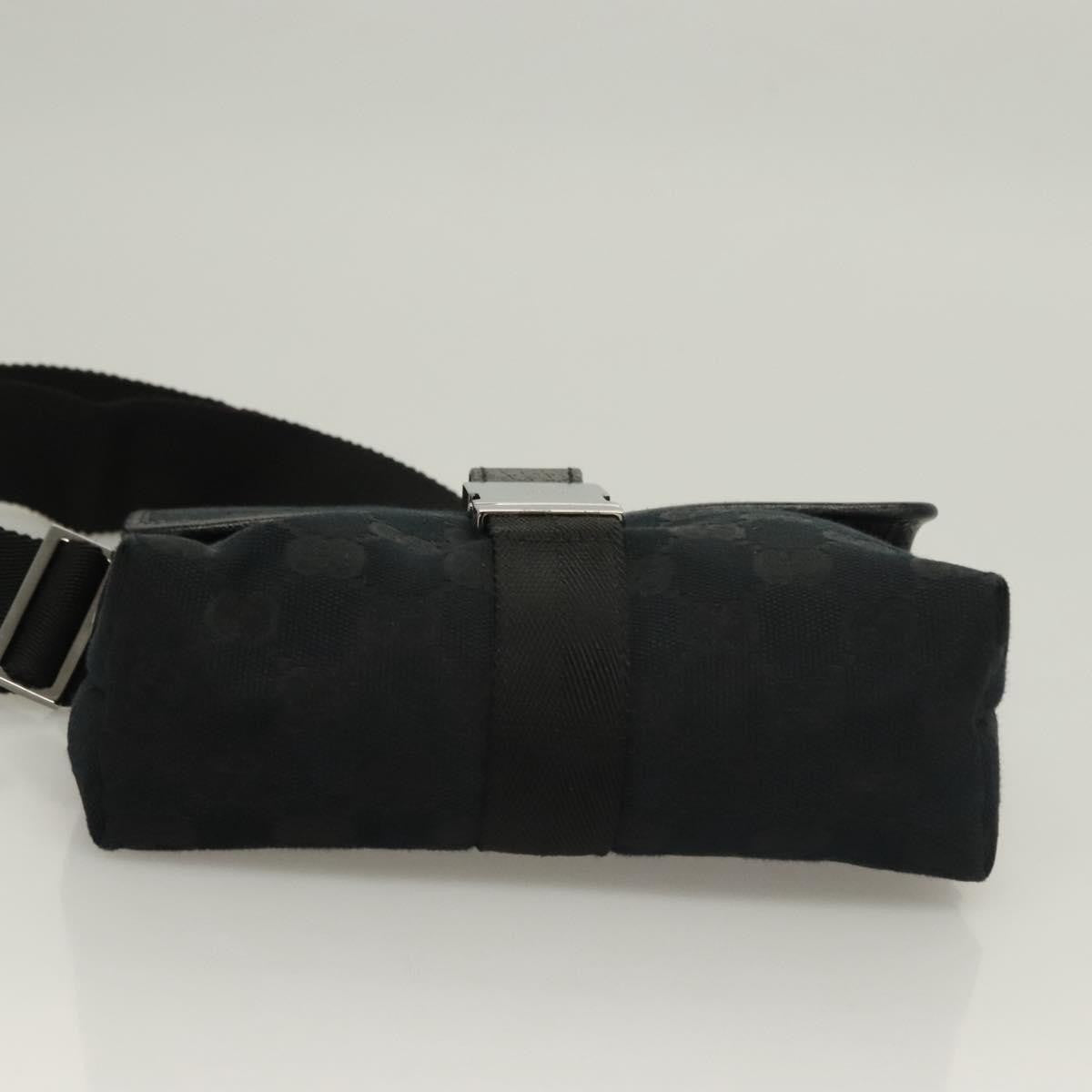 Gucci Buckle Belt Bag Gg Canvas Black Canvas Bag ( )