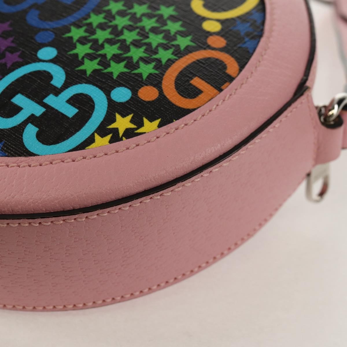 Gucci Round Shoulder Bag Psychedelic Print Gg Coated Canvas Multicolour Canvas Shoulder Bag Bag ( )