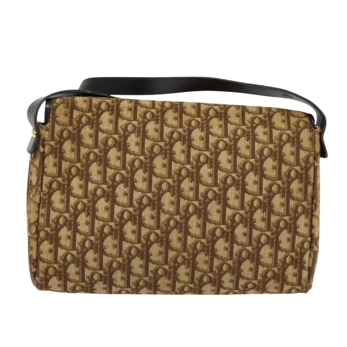 Christian Dior   Trotter Flap Shoulder Bag Canvas Brown Canvas Bag ()