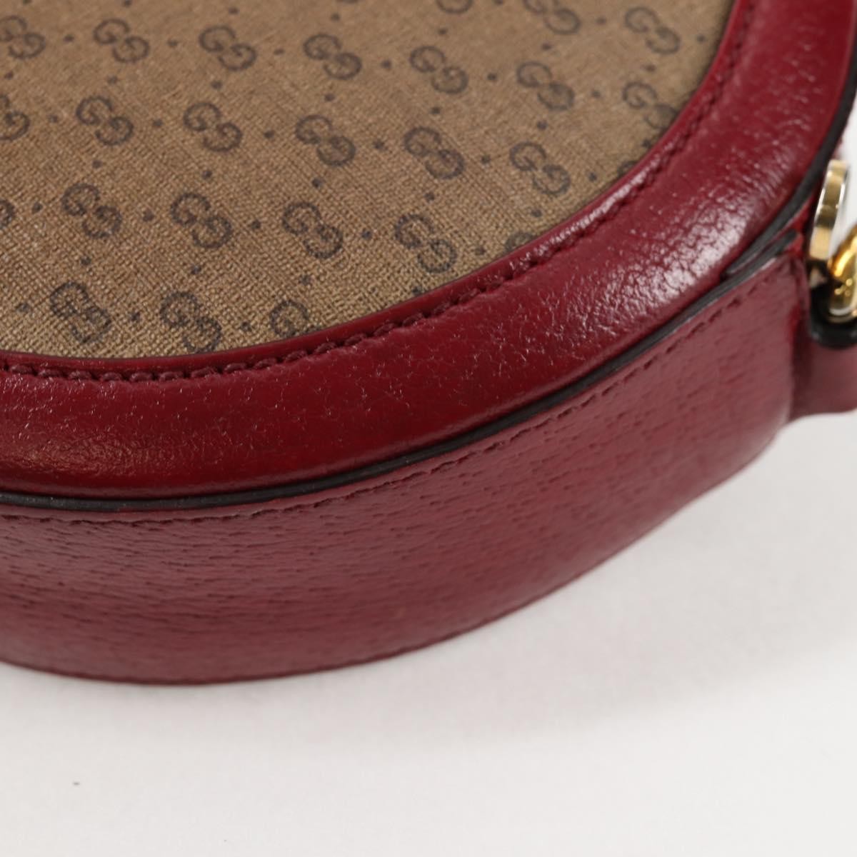 Gucci Doraemon Round Shoulder Bag Printed Mini Gg Coated Canvas Beige Pvc Bag ( )