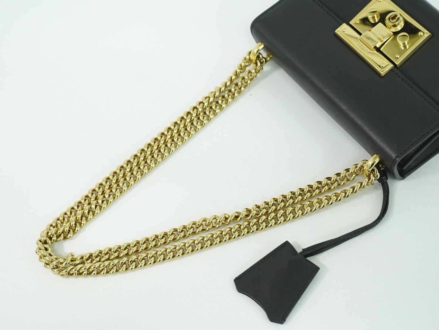 Gucci Padlock Shoulder Bag Leather Black Leather Shoulder Bag Bag ( )