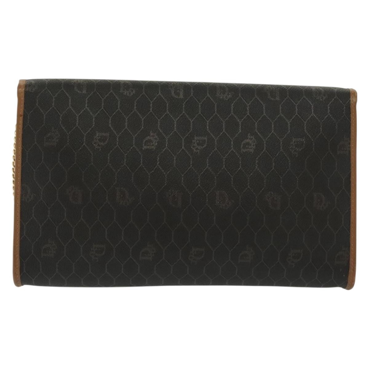 Christian Dior   Honeycomb Chain Canvas Black Canvas Bag ()