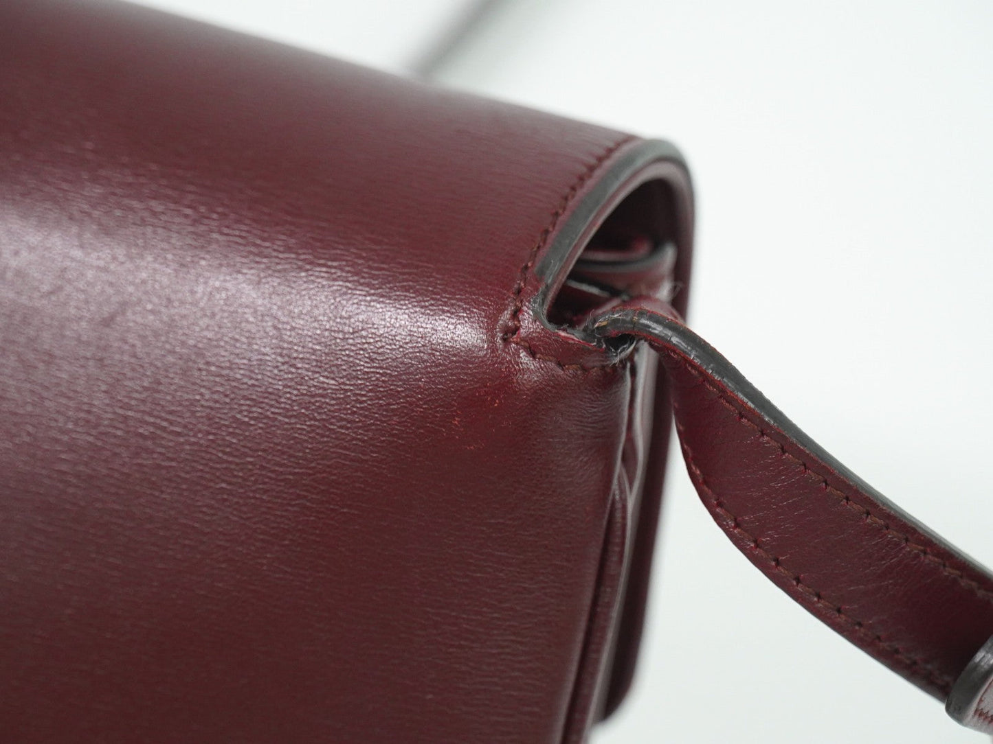 Gucci Arli Shoulder Bag Leather Burgundy Leather Bag ( )