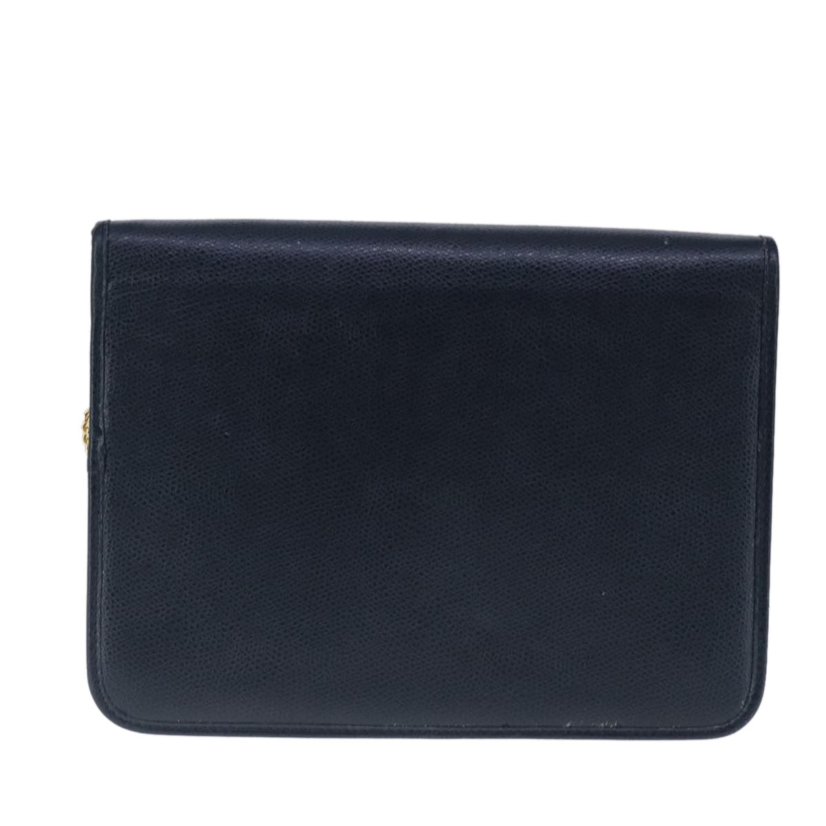 Christian Dior   Cd Chain Flap Shoulder Bag Leather Navy Leather Shoulder Bag Bag ()