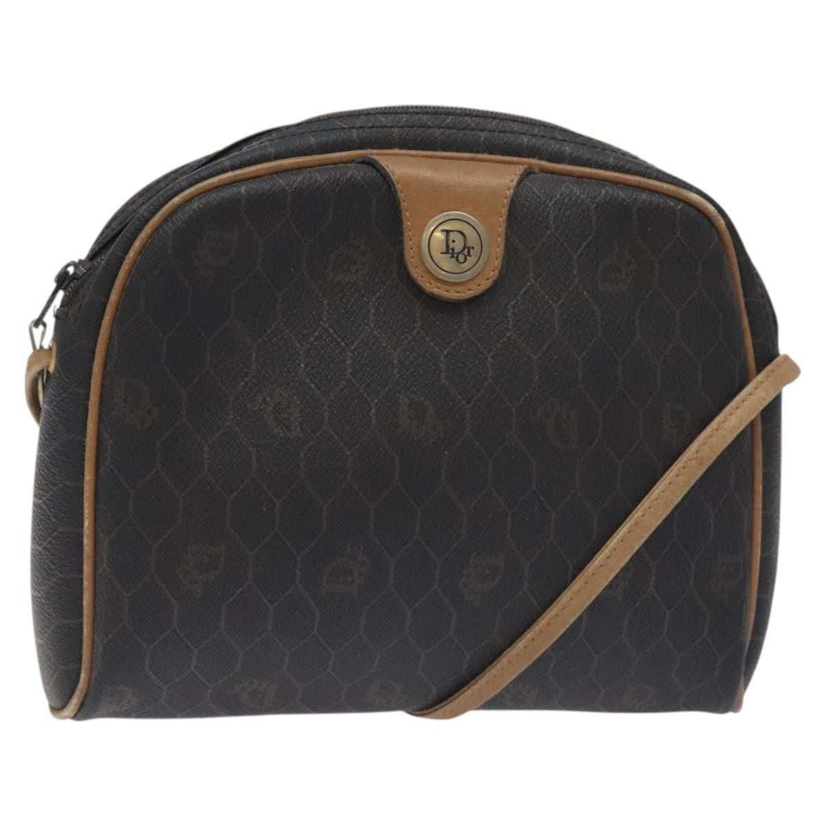 Christian Dior   Honeycomb Shoulder Bag Canvas Black Canvas Bag ()