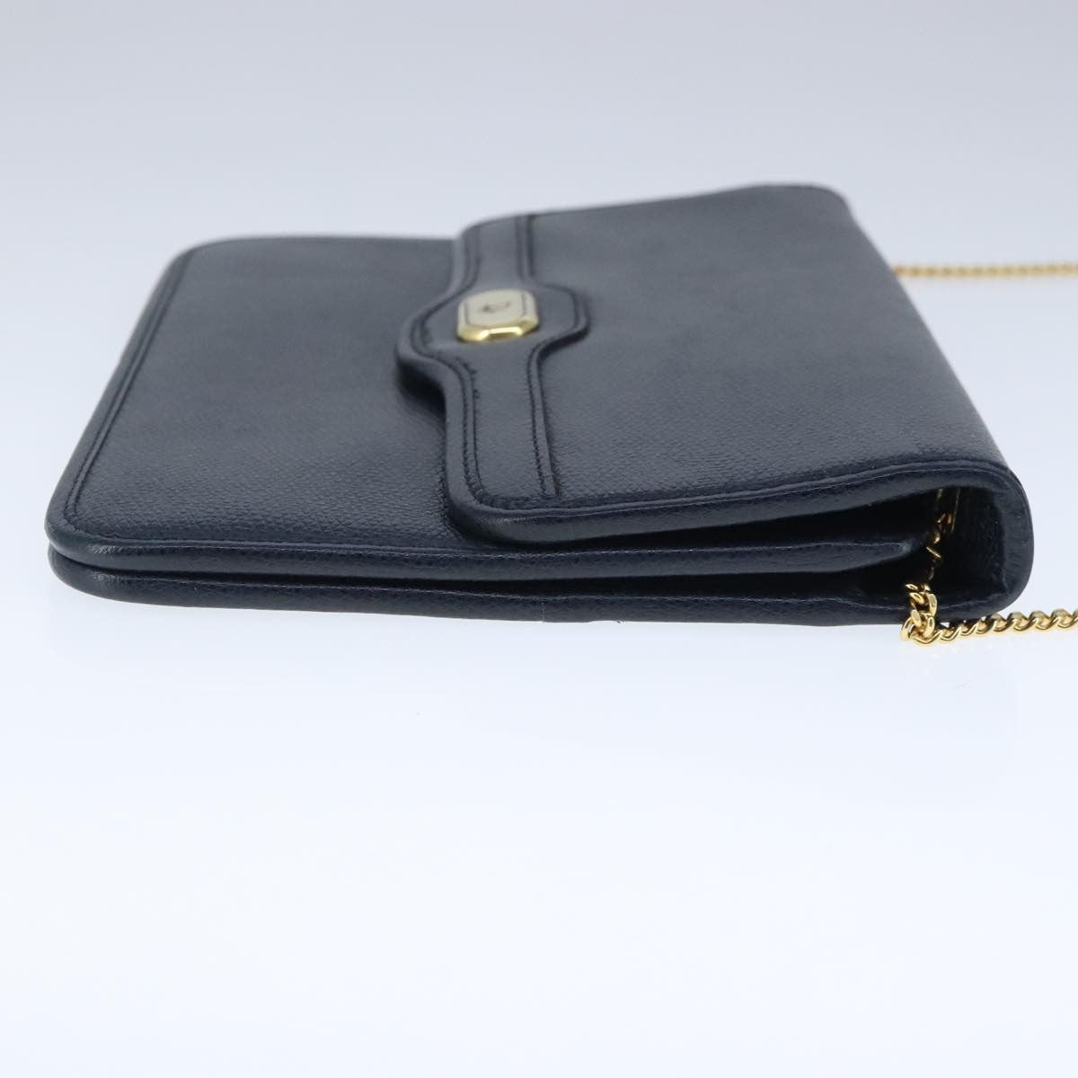 Christian Dior   Cd Chain Flap Shoulder Bag Leather Navy Leather Shoulder Bag Bag ()