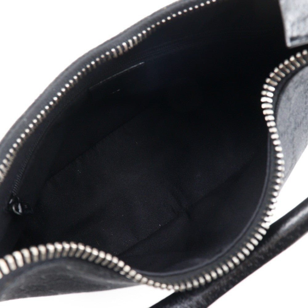 Gucci Ring Handle Zip Hobo Gg Canvas Black Canvas Shoulder Bag Bag ( )