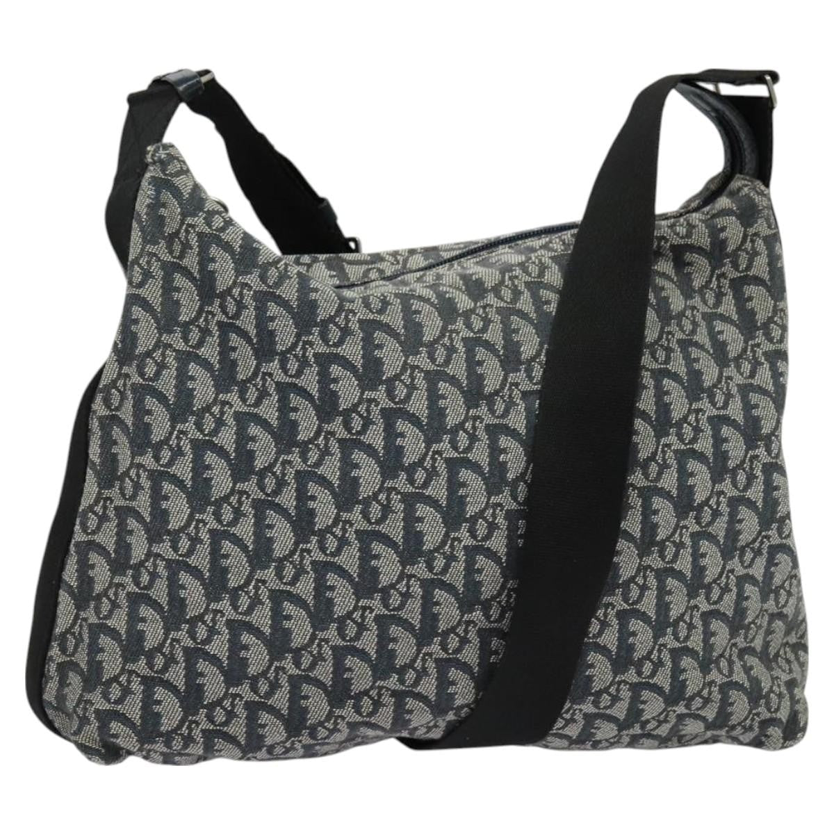 Christian Dior   Zip Shoulder Bag Diorissimo Canvas Navy Canvas Shoulder Bag Bag ()