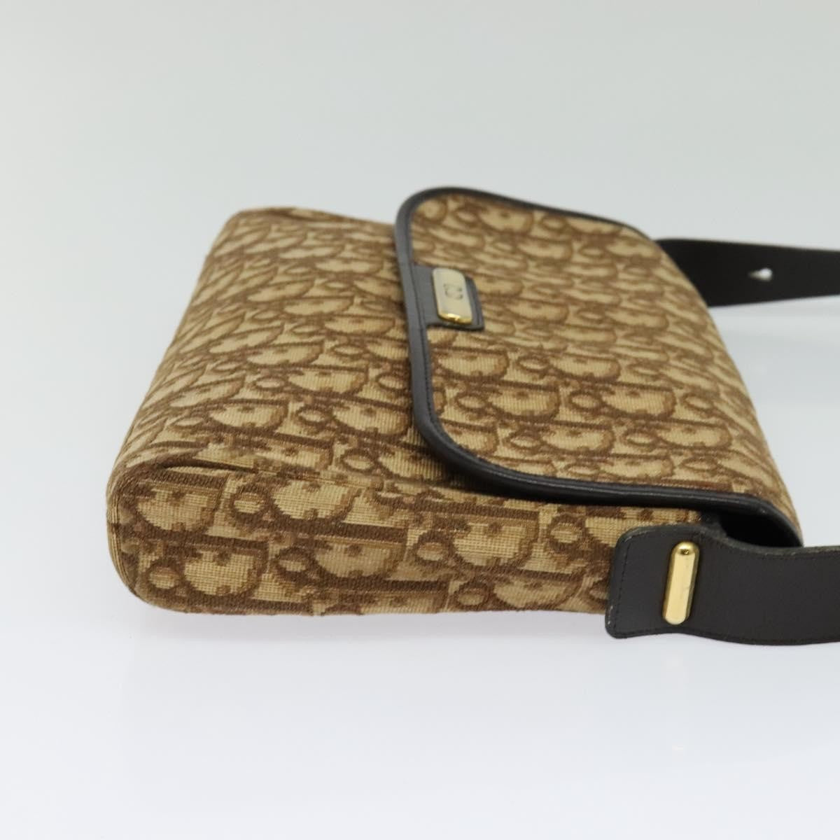 Christian Dior   Trotter Flap Shoulder Bag Canvas Brown Canvas Bag ()