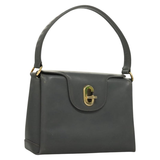 Gucci 1973 Top Handle Bag Leather Gray Leather Handbag ( )