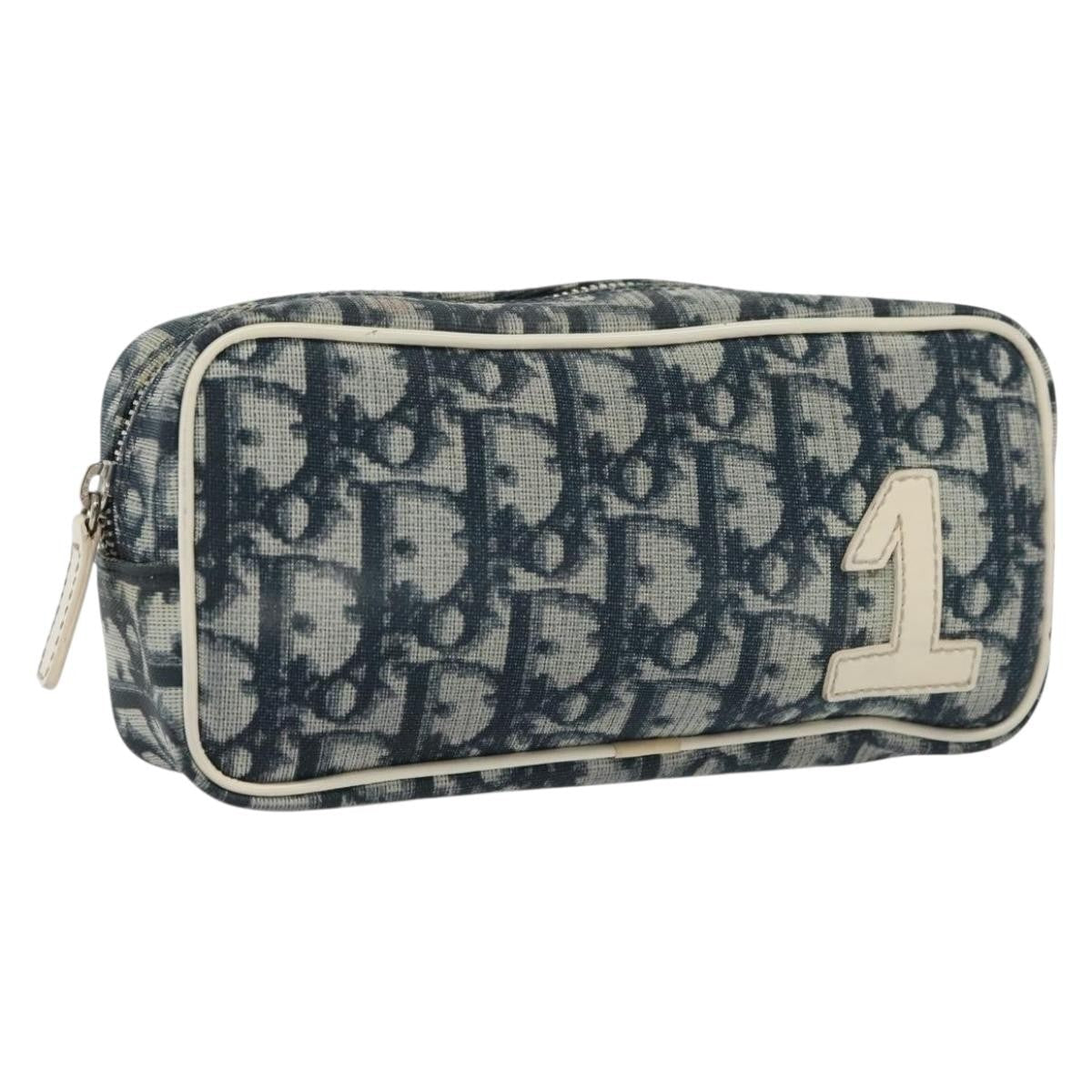 Christian Dior   Trotter Pouch Diorissimo Canvas Navy Canvas Clutche & Pouche Bag ()