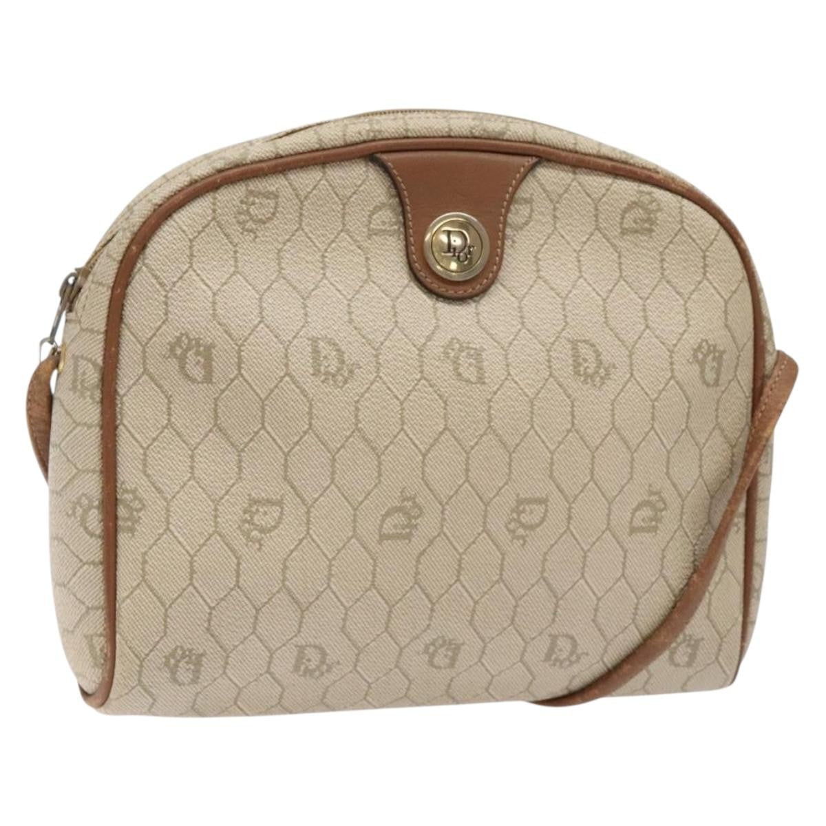 Christian Dior   Honeycomb Shoulder Bag Canvas Beige Canvas Bag ()