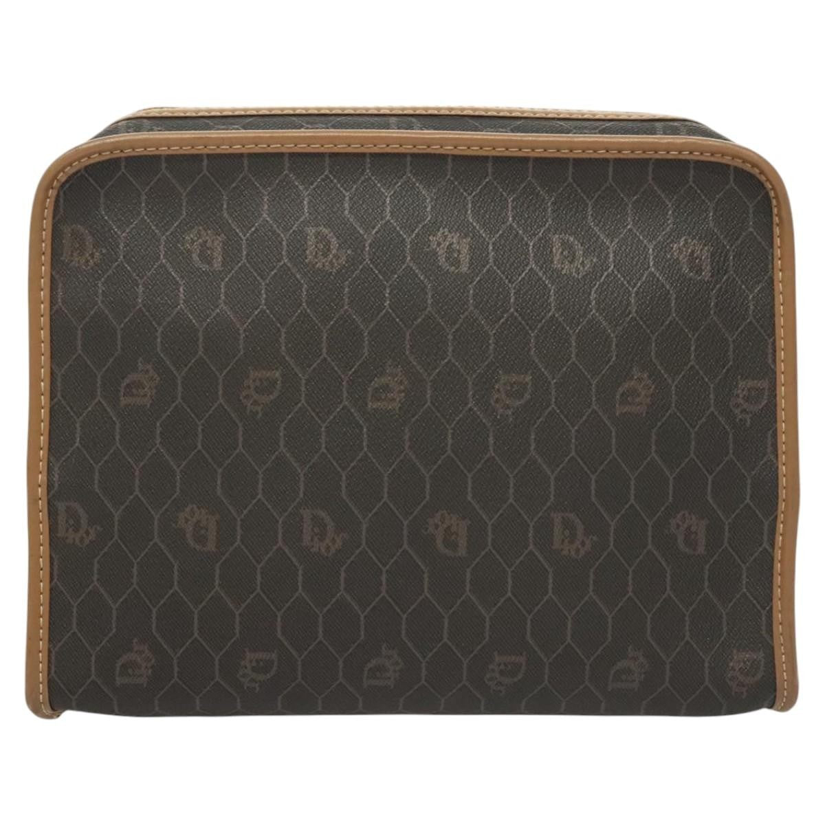 Christian Dior   Honeycomb Zip Pouch Coated Canvas Black Pvc,Canvas Clutche & Pouche Bag ()