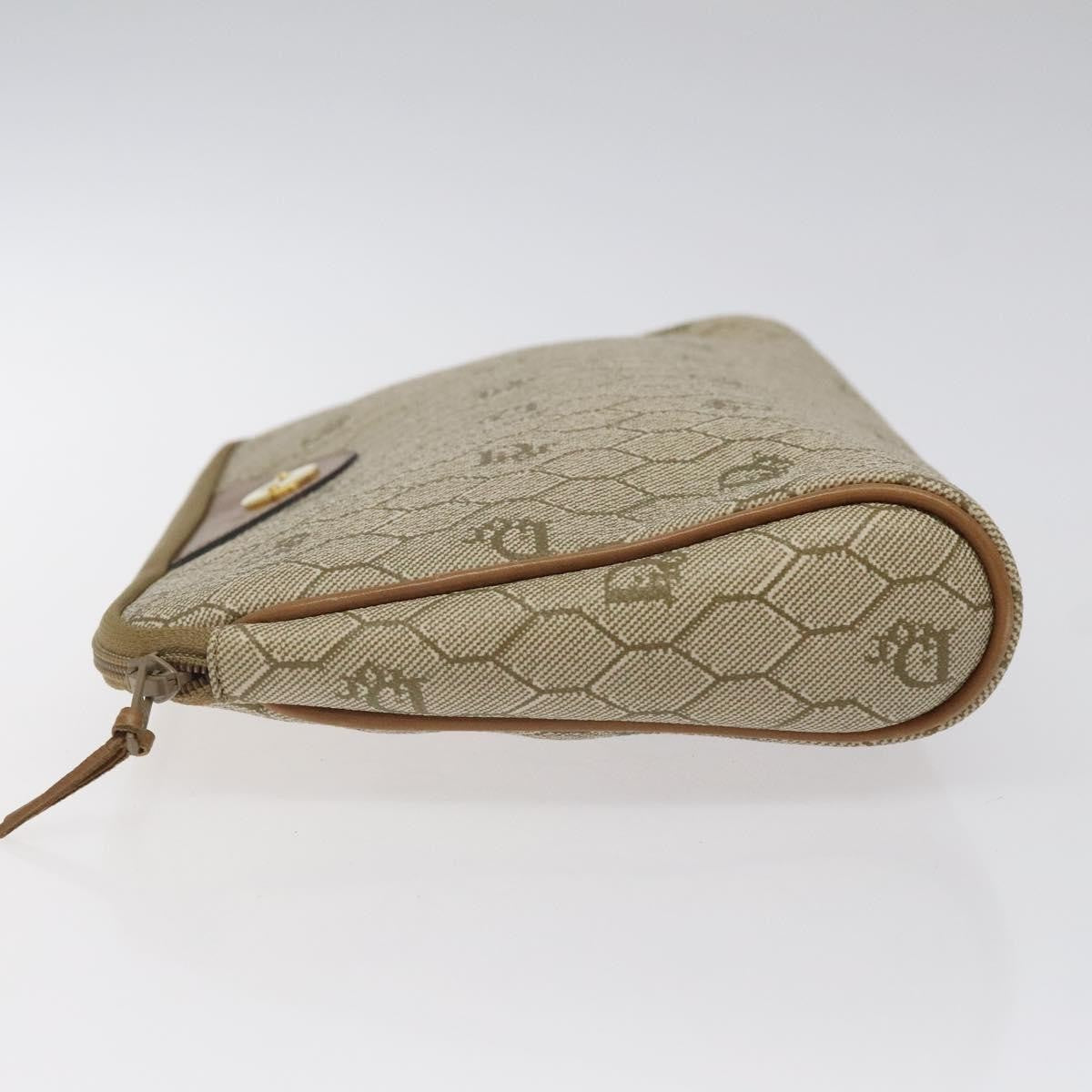 Christian Dior   Honeycomb Zip Pouch Coated Canvas Beige Pvc Clutche & Pouche Bag ()