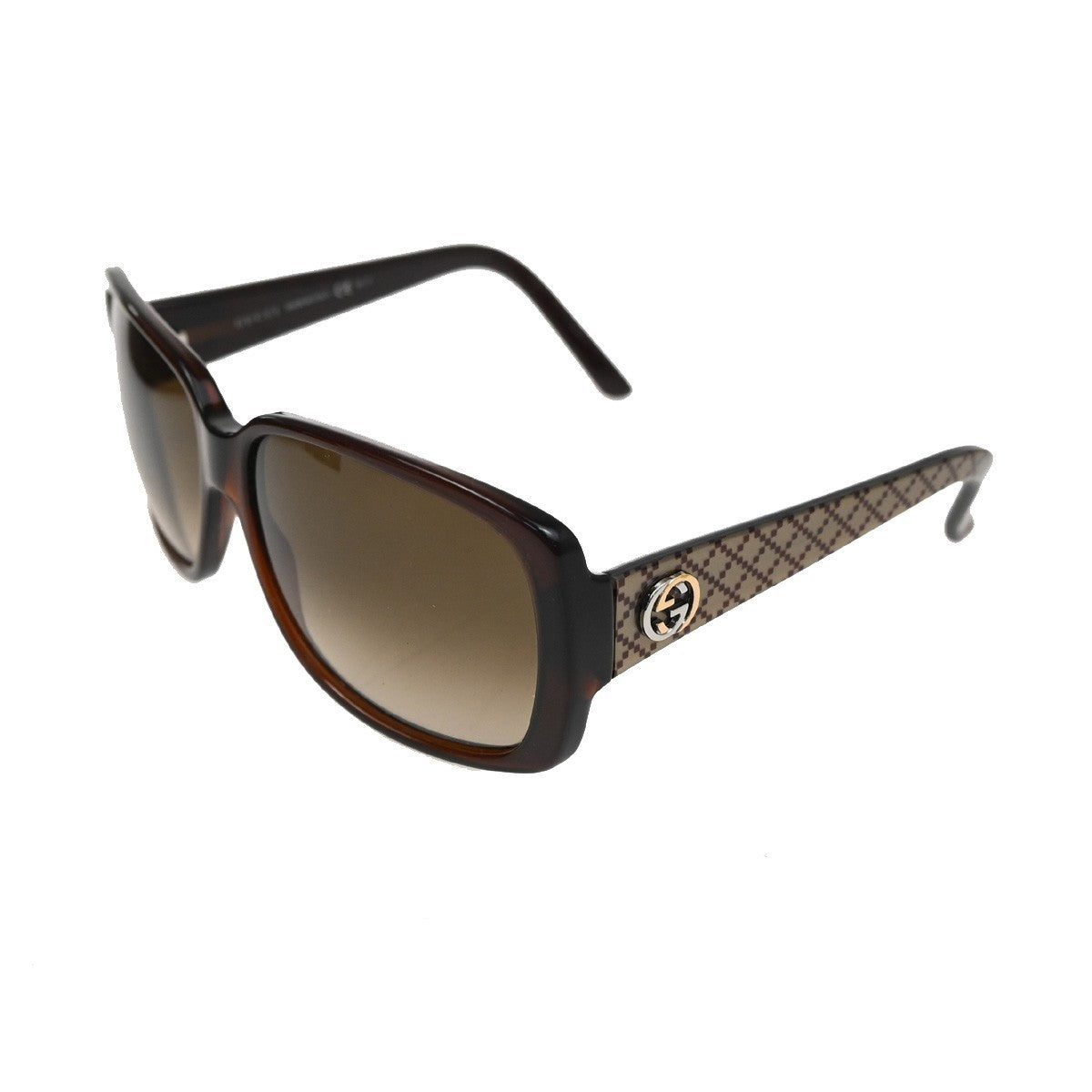 Gucci Eyewear Interlocking G Sunglasses Brown Plastic Sunglasse Accessory ( )