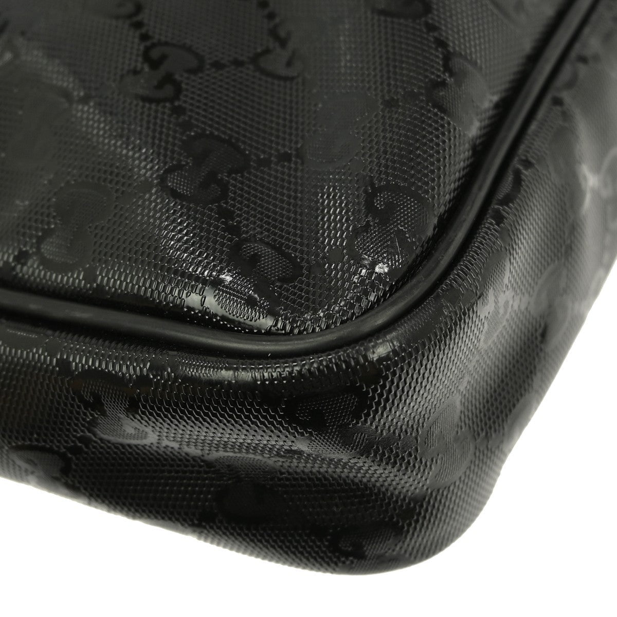 Gucci Convertible Briefcase Gg Imprime Black Canvas Travel Bag Bag ( )