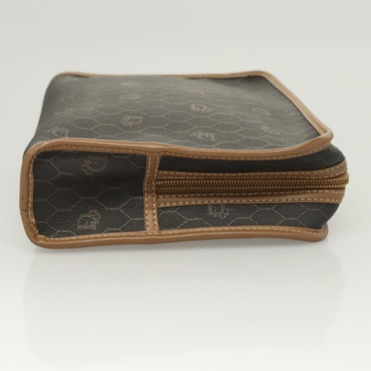 Christian Dior   Honeycomb Zip Pouch Coated Canvas Black Pvc,Canvas Clutche & Pouche Bag ()