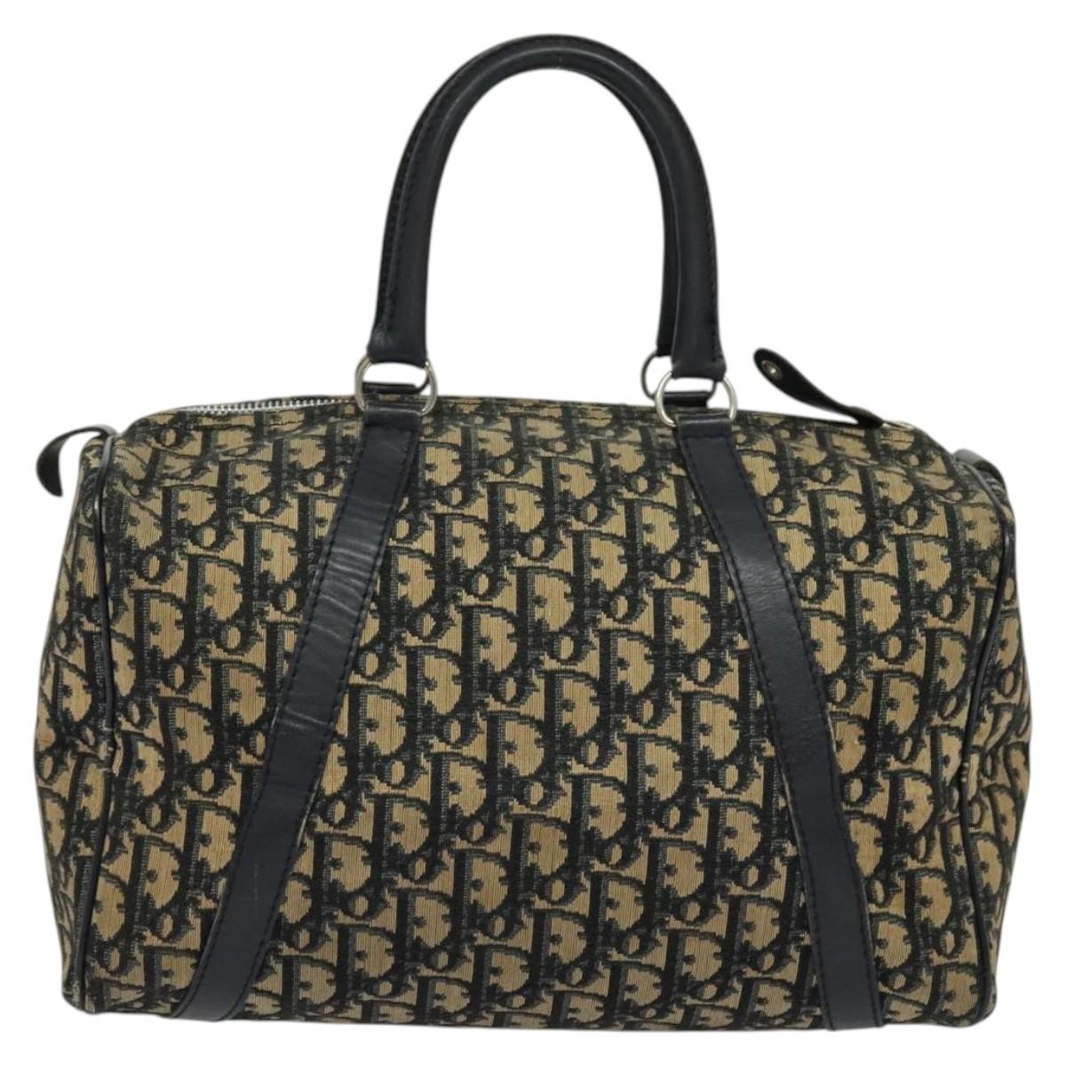Christian Dior   Trotter Boston Bag Diorissimo Canvas Navy Canvas Bag ()