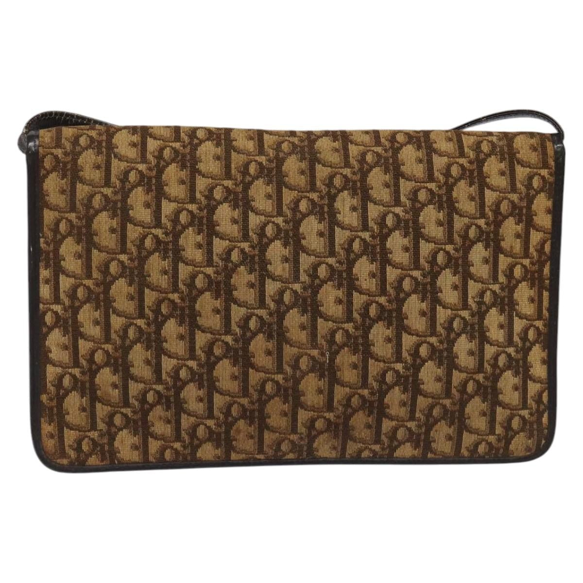 Christian Dior   Trotter Shoulder Bag Canvas Brown Canvas Bag ()