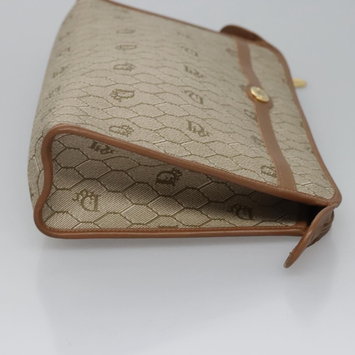 Christian Dior   Honeycomb Zip Pouch Coated Canvas Beige Pvc Clutche & Pouche Bag ()