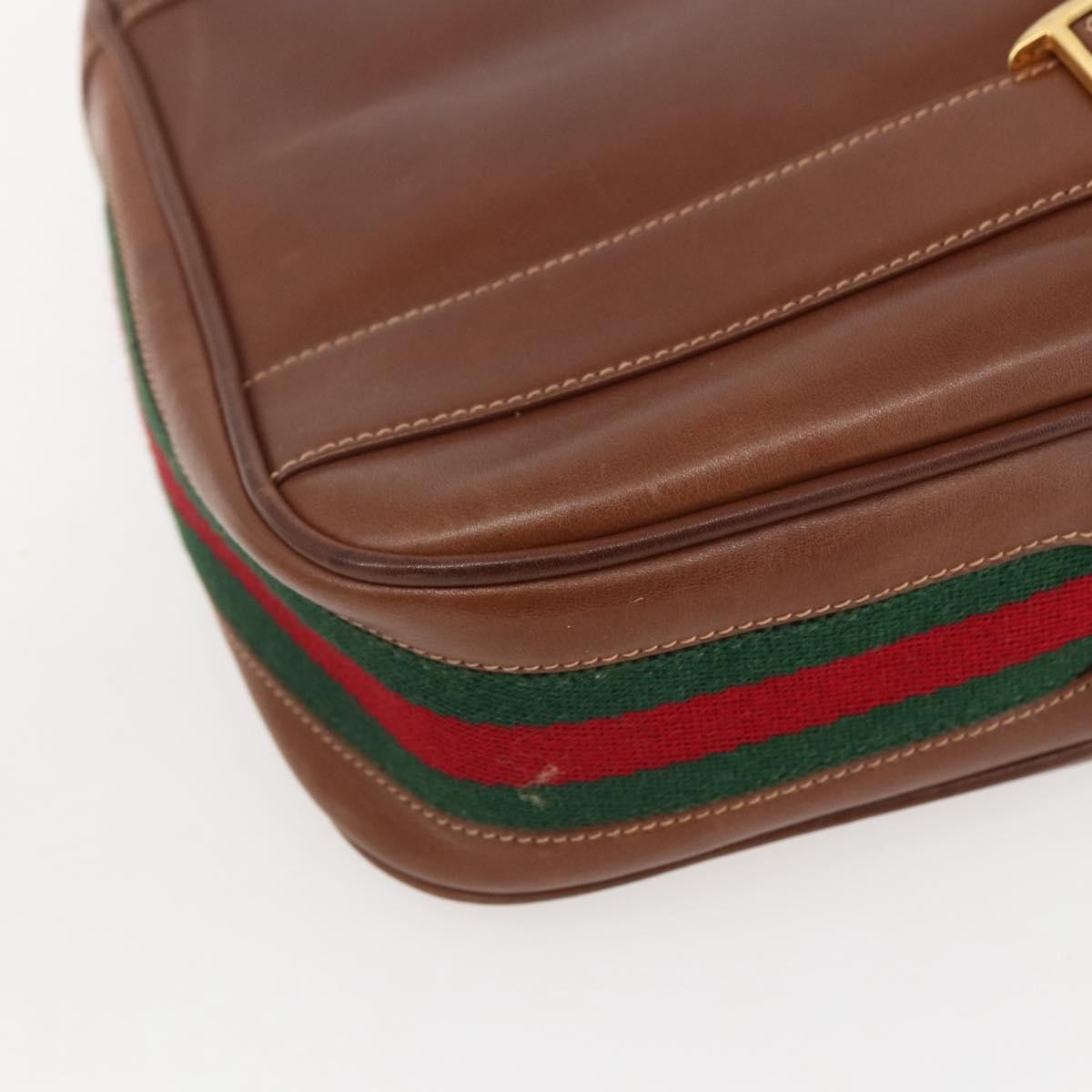 Gucci Sherry Line Shoulder Bag Leather Brown Leather Shoulder Bag Bag ( )