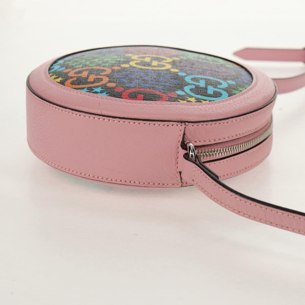 Gucci Round Shoulder Bag Psychedelic Print Gg Coated Canvas Multicolour Canvas Shoulder Bag Bag ( )
