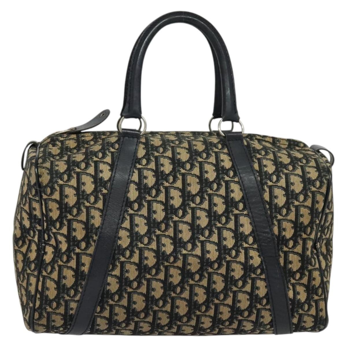 Christian Dior   Trotter Boston Bag Diorissimo Canvas Navy Canvas Bag ()