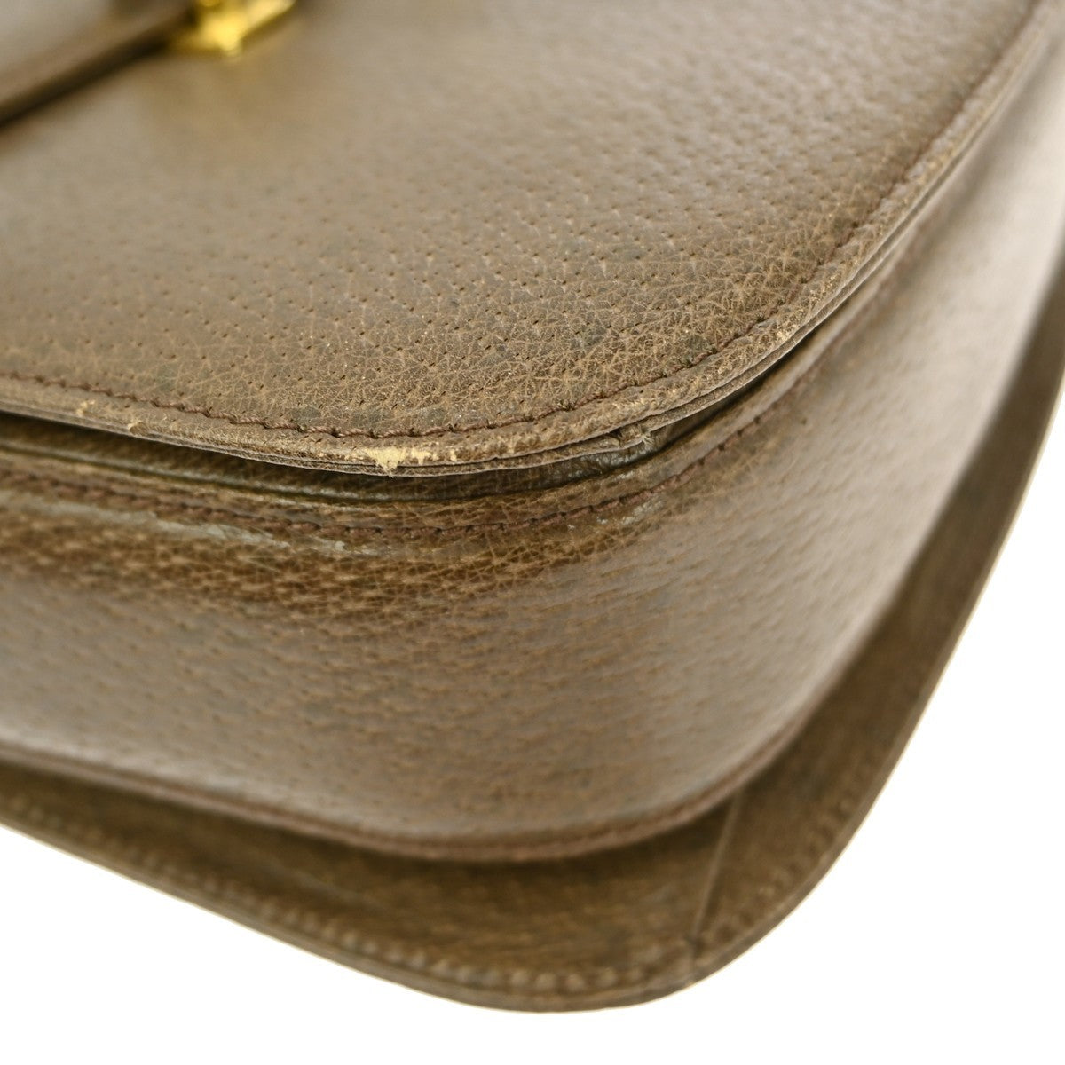 Gucci   G Logo Shoulder Bag Leather Brown Leather Shoulder Bag Bag ( )