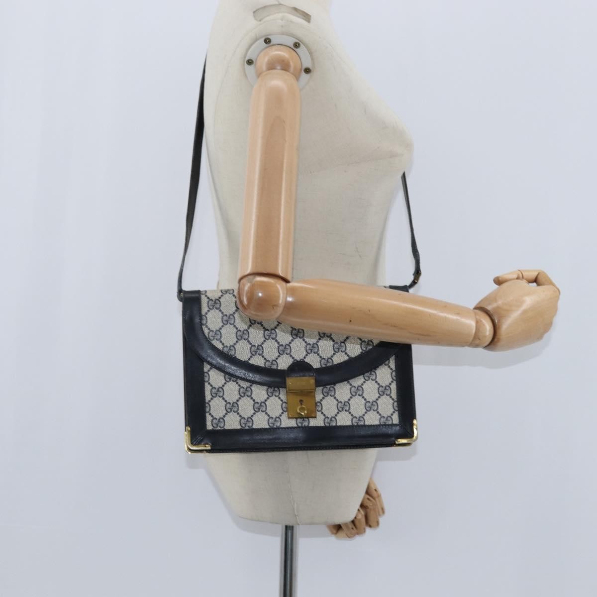 Gucci Gg Supreme Messenger Bag Gg Canvas Navy Pvc Shoulder Bag Bag ( )