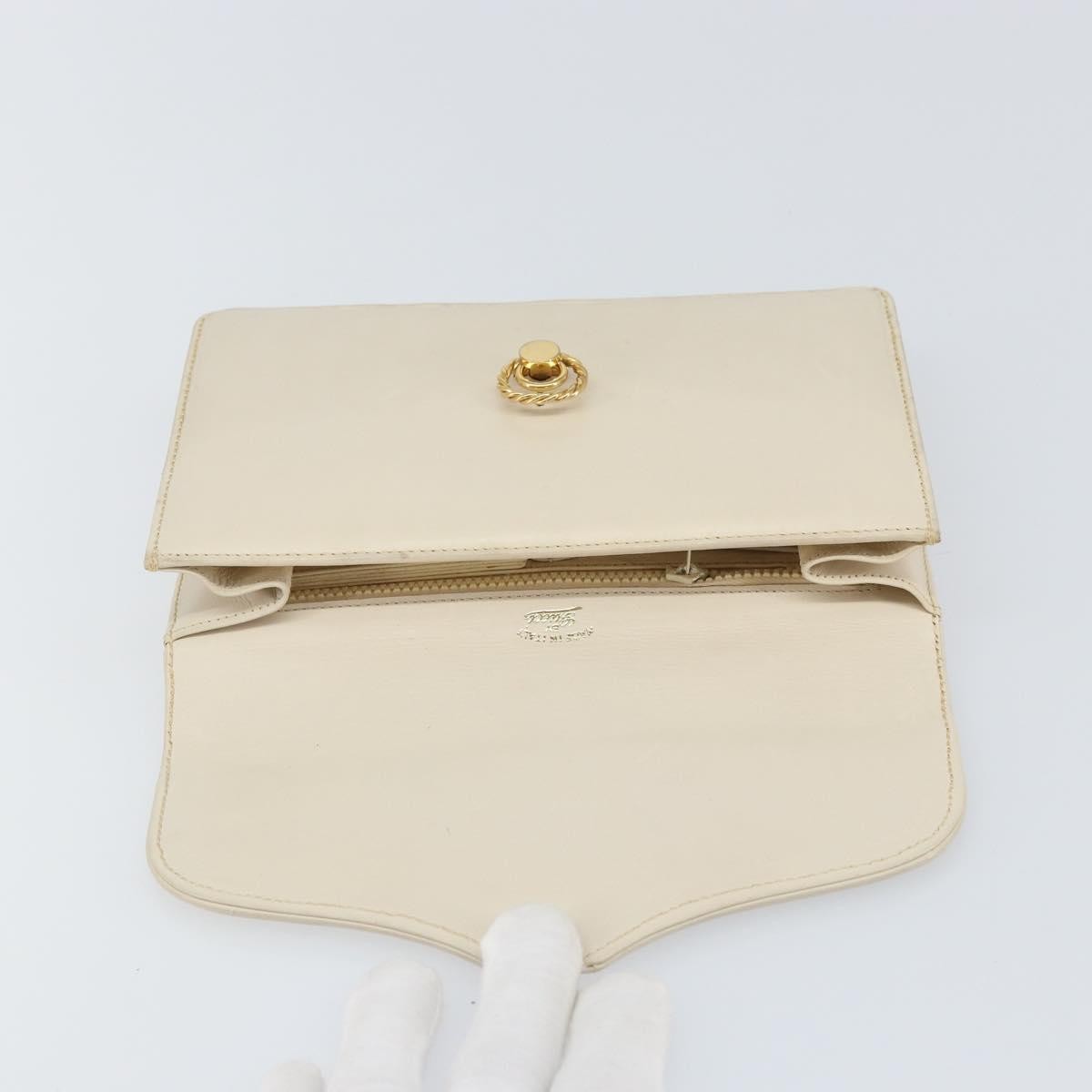Gucci   Clutch Bag Leather White Leather Clutche & Pouche Bag ( )