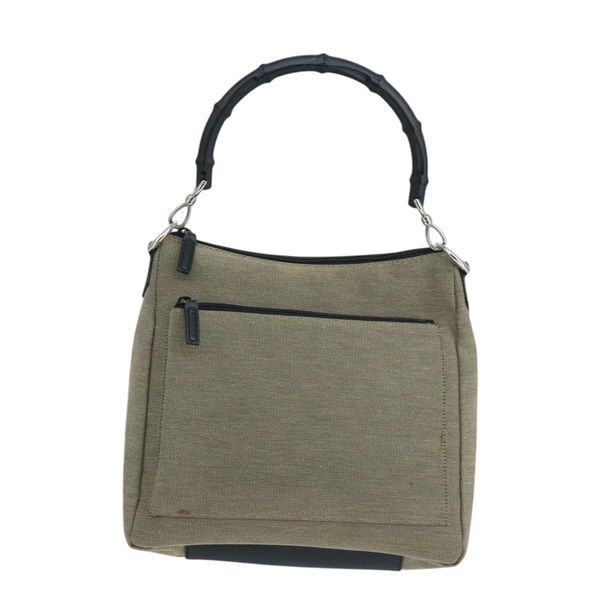 Gucci   Bamboo Handle Tote Canvas Beige Canvas Shoulder Bag Bag ( )