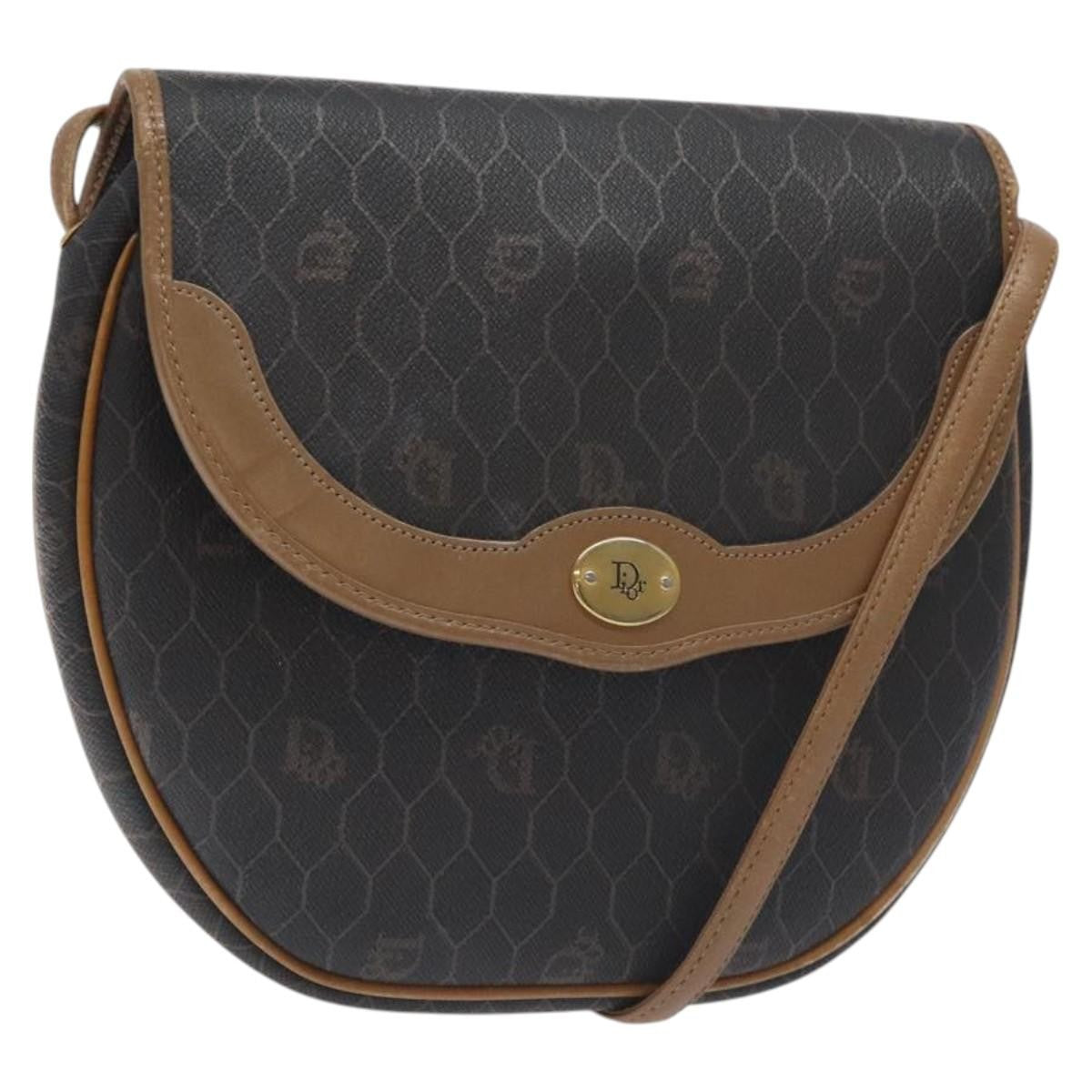 Christian Dior   Honeycomb Shoulder Bag Canvas Black Canvas Bag ()
