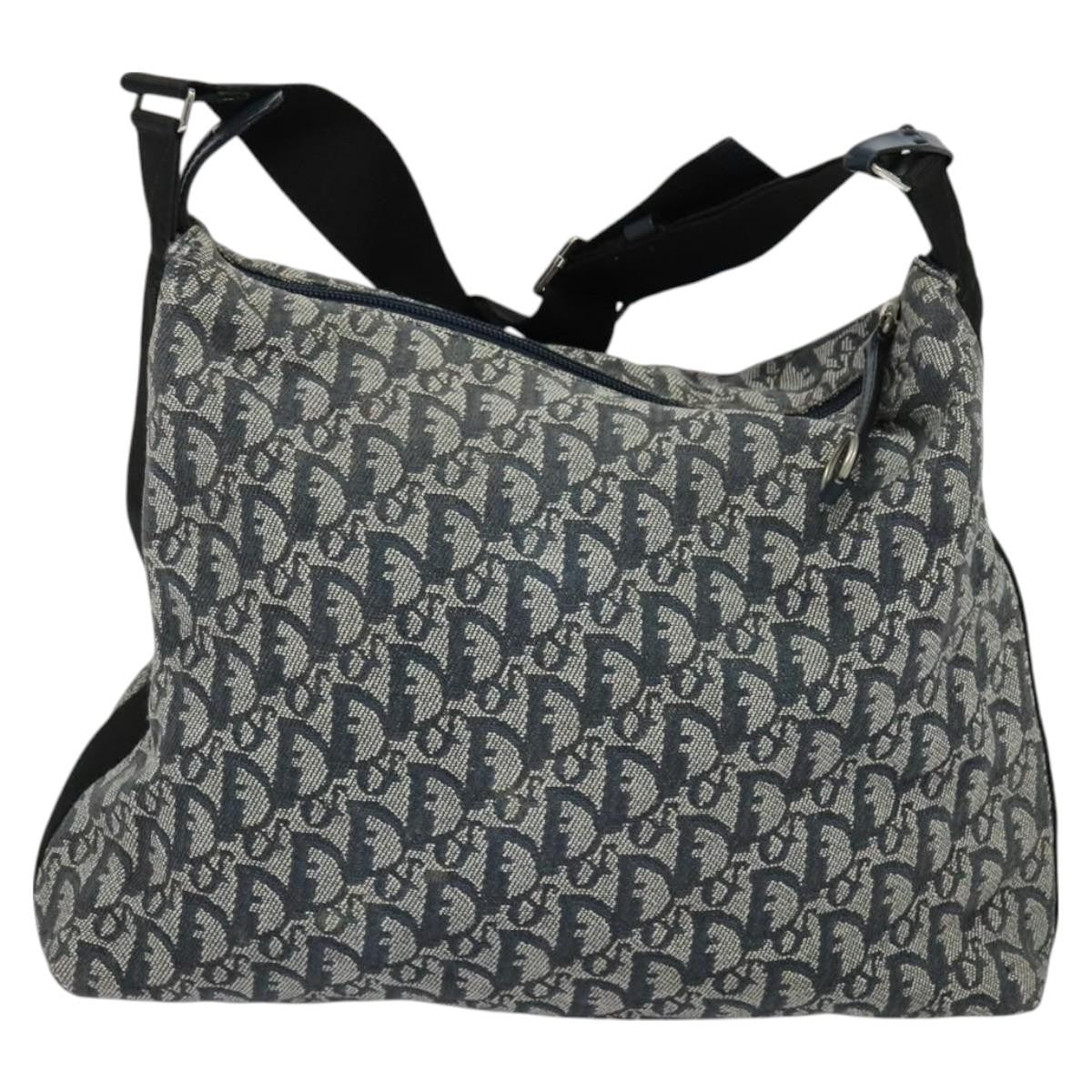 Christian Dior   Zip Shoulder Bag Diorissimo Canvas Navy Canvas Shoulder Bag Bag ()
