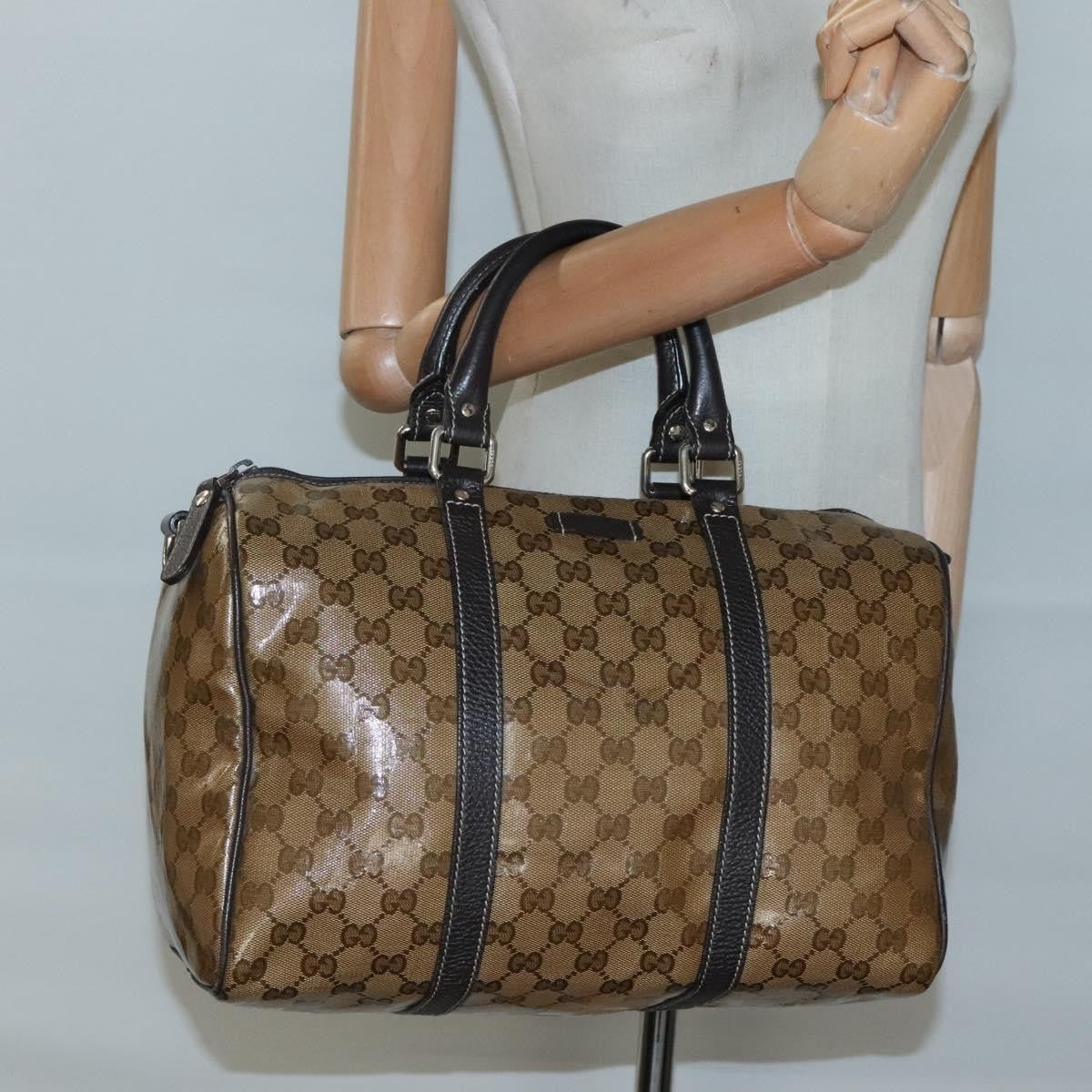 Gucci Joy Boston Bag Gg Imprime Beige Canvas Travel Bag Bag ( )